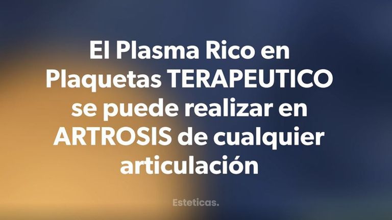 Plasma rico en plaquetas intraArticular